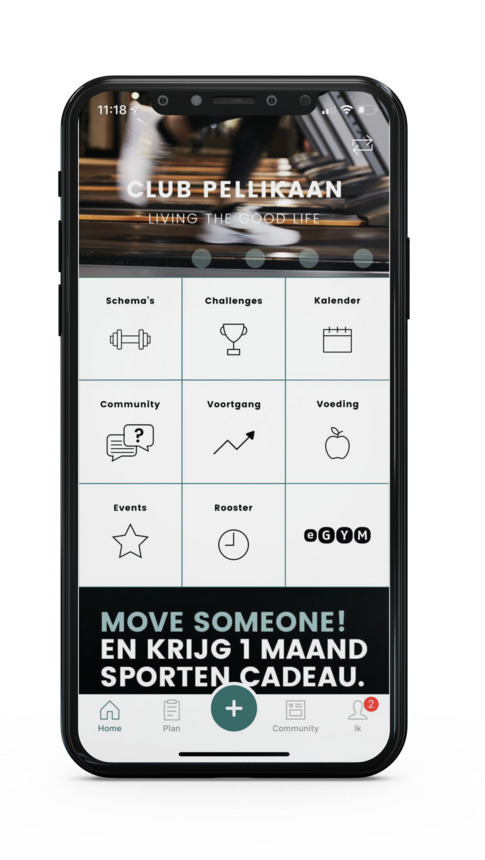 1. Klik op het blauwe plusje